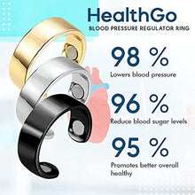 Load image into Gallery viewer, HealthGo Blood Pressure Regulator Ring, 4pcs Healthgo Blood Sugar Control Ring, Adjustable HealthGo Blood Pressure Ring, Blood Sugar Control Ring for Women Men (B)
