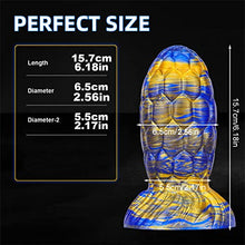 Load image into Gallery viewer, Wide Large Monster Dildo Huge Anal Dildo Toy, 6.18&quot; Thick Realistic Dildo Silicone Butt Plug for Women, Colorful Smooth Dildo Adult Sex Toys Couples (Blue Gold)
