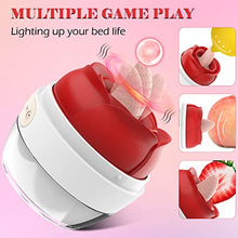 Load image into Gallery viewer, Rose Sex Toy Vibrator - Rose Sex Stimulator for Women with 10 Tongue Licking &amp; 10 Thrusting Dildo G Spot Vibrators, Adult Sex Toys Games Clitoral Nipple Licker for Woman Man Couples Pleasure
