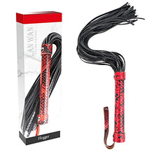 Load image into Gallery viewer, LANWAN Horse Riding Whip Faux Leather Flogger Men Women Toys (Red Whip)
