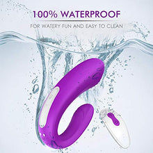 Load image into Gallery viewer, Rechargeable Clitoral &amp; G-spot Vibrator, Waterproof Couples Vibrator with 9 Powerful Vibrations, Remote Control Clitoris G Spot Stimulator Adult Sex Toy for Women Solo Play or Couples Fun
