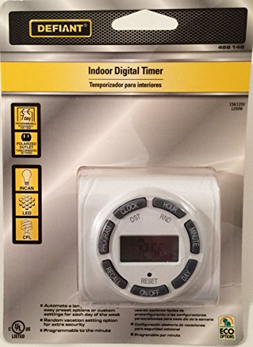 Defiant 15 Amp 7-Day Plug-In Digital Polarized Timer