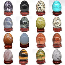 Load image into Gallery viewer, 30x40mm Easter Egg Shaped Stone Natural Crystal Kegel Massage Accessory Gemstone Craft Figures Home Decor,Dalmation Jasper,1 PCS
