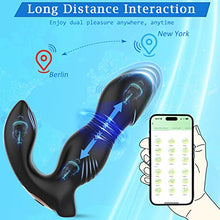 Load image into Gallery viewer, Adult Male Sex Toys for Men&#39;s Sex  Anal Sex Toys Prostate Massager Anal Plug, App Butt Plug, 9 Thrusting &amp; 9 Vibrating Dildo G Spot Clitoral Vibrator for Woman Couples Male Sex Toy Wearable Panties
