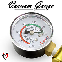 Load image into Gallery viewer, Vacuum Penis Pump Ergonomic Silicone Grip LeLuv Ultima Black with Gauge + 4 Cock Rings 9&quot; x 1.50&quot;
