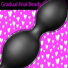 Load image into Gallery viewer, Anal Beads Silicone Butt Plug with Thin Neck &amp; 2 Gradual Beads &amp; Curved Base for Comfortable Long-Term Wear Prostate Massager Sex Toy for Men Women Beginners TJIJP
