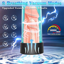 Load image into Gallery viewer, Automatic Penis Pump for Men Erection &amp; Enlargement with 2 * 8 Modes, Male Sex Toys Self-Vacuum Sensuality Pump Penis Enlargers &amp; Stimulation Penis Training Device Couple Adult Toys, 3 Penis Rings
