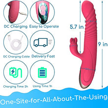 Load image into Gallery viewer, Personal Rechargeable Rabbit Vibrators for Women Vibrating Toys Pleasure Handheld Massager Electric Portable Massager 8+3 Speeds Vibrations Realistic Female Woman Gifts (Red)
