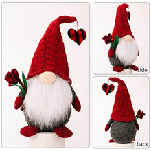 Load image into Gallery viewer, Christmas Decorations Bundle Valentine&#39;s Day Gift Red Knit Cap Doll Doll Furnishing Articles Furnishing Articles Couples (RD1, One Size)
