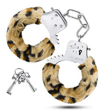 Load image into Gallery viewer, Blush Novelties - Temptasia Metal Hand Cuffs Faux Fur Wrist Restraints Couples Bondage BDSM Kinky Sex Toy - Leopard
