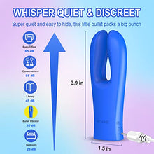 Load image into Gallery viewer, Mini Bullet Vibrator for Women - Quiet Small Clit Vibrator with 10 Powerful Vibrations, Discreet Full Silicone Vibrator for Nipple Clitoris Stimulation, Waterproof Adult Sex Toys for Couples Pleasure
