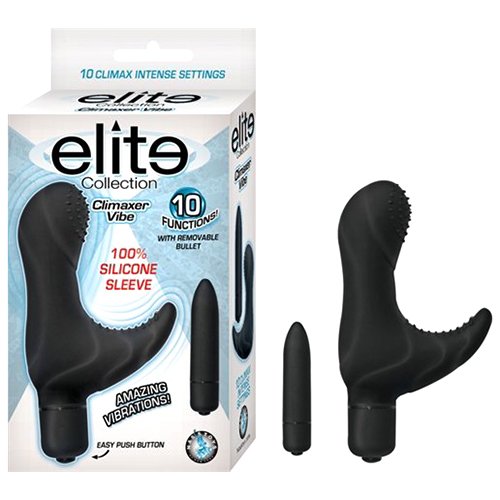 Elite Collection Silicone Climaxer Vibe, Black, 3.5 Inch