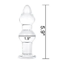 Load image into Gallery viewer, Epichao Clear Glass Anal Plug G-spot Massager Crystal Butt Plug Expander Anal Sex Toys for Couples (5.9&quot;)
