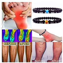 Load image into Gallery viewer, INENIMARTJ Anti-Swelling Black Obsidian Anklet 2-4Pcs Adjustable Hematite Ankle Bracelet for Women Men,Anti-Anxiety Yoga Beads Anklets Bracelet (B)
