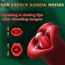 Load image into Gallery viewer, Adult Sex Toys Vibrator for Women with 10 French Kissing Modes &amp; Vibration Patterns, Adult Toys Vibrators Rose Sex Toy, G Spot Adult Toy &amp; Clitoral with Tongue, Dildo Adult Sex Toys &amp; Games
