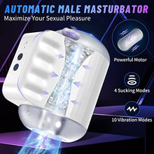 Load image into Gallery viewer, Automatic Male Masturbator with 4 Suction &amp; 10 Vibration Modes, Vibrating Sucking Male Masturbation Cup Adult Sex Toys for Men Sex Pleasure, Hands Free Pocket Pussy Stroker Penis Trainer
