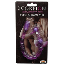 Load image into Gallery viewer, Super Xtreme Scorpion Cock Ring (Purple) with Free Bottle of Adult Toy Cleaner
