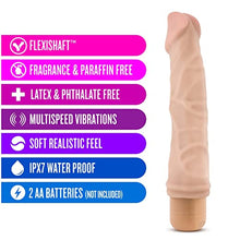 Load image into Gallery viewer, Blush Dr Skin Vibe 6 - Real Feel 8.75 Inch Long Realistic Vibrating Dildo - 1.75 Inch Thick - IPX7 Waterproof - Soft Body Safe Multi Speed Bendable Vibrator - Sex Toy for Women Men Couples - Beige
