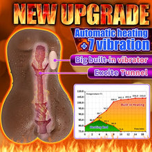 Load image into Gallery viewer, JNX Automatic Male Masturbator,Pocket Pussy 1.9LB Weight Sex Toys for Men with Heating Function with 7 Vibration Modes,Realistic Textured Man Masturbation Adult Sex Toys Games Brown
