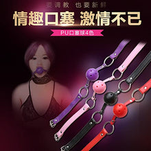 Load image into Gallery viewer, Leather Breathable Mouth Ball Stuffed Dog Slave, Gag Sex Fetish Lover BDSM Alternative Toys (Purple)
