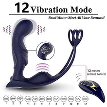 Load image into Gallery viewer, 12 Vibration Modes Vibrating Penis Ring Rechargeable Cock Ring Stimulating Pleasure for Couples Male Masturbator Enhance Prostate Massager Erection Mens Vibrator Adult Sex Toys
