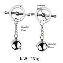 Load image into Gallery viewer, Nipple Clamps, Nipple Clip, Non Piercing Metal Stimulator Nipple Clips, Adjustable Weight Metal Nipple Clamps for Women, Female Sex Pleasure Devices Womens Toys (L)
