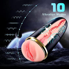 Load image into Gallery viewer, Male Masturbator Men Sex Toys - Adult Sex Toy Male Masturbators with Sucking &amp; Vibrating Modes, 3D Realistic Textured Sleeve Mens Sex Toy Male Stroker, Electric Pocket Pussy for Men Man Masturbation
