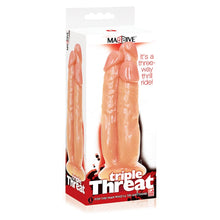 Load image into Gallery viewer, Sexy Gift Set of Massive Triple Threat 3 Cock Dildo and Icon Brands Orange is The New Black, Triple Your Pleasure Clamps &amp; Chain
