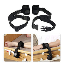 Load image into Gallery viewer, NEPPT Medical Restraints Control Limb Holders Beds Bed Restraint for Hand, Feet (1 Pair - Black)
