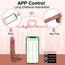 Load image into Gallery viewer, Realistic Dildo Sex Toy with 9 Thrusting &amp; Vibrating Modes, G Spot Vibrator with App &amp; Remote Control, Heating Dildo for Women Vagina &amp; Men Anal Prostate Massager, 8.4&#39;&#39; Huge Penis Adult Toy Flesh
