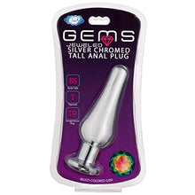 Load image into Gallery viewer, Cloud 9 Novelties Cloud 9 Novelties Gems Silver Chrome Tall Plug, Large
