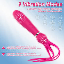 Load image into Gallery viewer, G-spot Dildo Clitoral Vibrator, Adorime 2 in 1 BDSM Flogger for Women Octopus Adult Games Whip Teasing Massager with 9 Vibration Modes, Vaginal Anal Stimulator for Couple Sex Role Play
