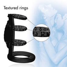 Load image into Gallery viewer, Doctor Love&#39;s Zinger Vibrating Cock Cage Enhancer Ring Sleeve, Black
