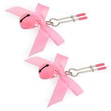 Load image into Gallery viewer, 3 PCs Nipple Clamps with Chain &amp; Bow-knot, Nipple Clamps Non Piercing, Nipple Clips for Women Pleasure Sex (Pink)
