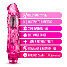 Load image into Gallery viewer, Blush Wild Ride - 9&quot; Long Soft Large 2&quot; Thick Realistic Vibrating Dildo - Multi Speed Powerful Vibrator - IPX7 Waterproof - Body Safe Materials - Adult Pleasure Sex Toy for Women Men Couples - Pink
