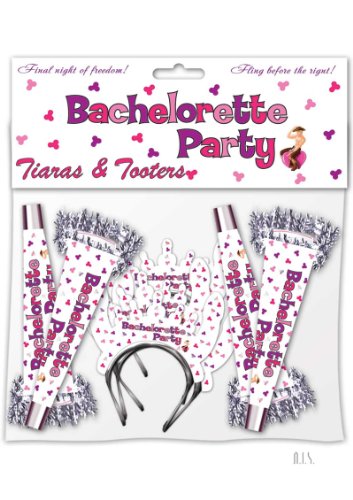 bachelorette party tiaras and tooters 8 per pack