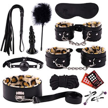 Load image into Gallery viewer, YIXISM BDSM Bondage Kits Sexy Toys Handcuffs for Woman Anal Plug Female Erotic Accessories Sexulaes Toys for Adults 18 (Color : 13Pcs-Leopard Print)
