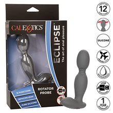 Load image into Gallery viewer, CalExotics Eclipse Rotator Probe  Premium Rechargeable Silicone Anal Vibrator Adult Sex Toy  Black
