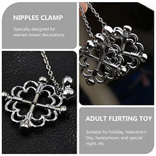 Load image into Gallery viewer, SOIMISS Non Piercing Nipple Ring Metal Nipple Clamps with Bells Fake Nipple Rings Clip On Nipplerings with Chains BDMS SM Flirting for Adults Lovers Couples
