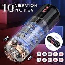 Load image into Gallery viewer, Automatic Male Masturbator, Male Masturbators Cup with 10 Vibration &amp; 5 Thrusting Rotating Modes, Adult Sex Toys for Men Blowjob, Pocket Pussy Male Stroker for Penis Stimulation, Black
