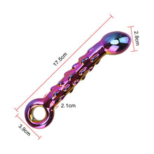 Load image into Gallery viewer, NOPNOG Crystal Glass Dildo, Colorful Anal Dildo, with Pull Ring, 6.89 Inch Long
