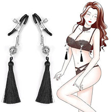 Load image into Gallery viewer, Small Bell Tassel Nipple Clamps Breast Clip Adult Sex Games Flirting Toys BDSM Goods Products Sexy Women Accessories for Sex(4PC)RED+Black
