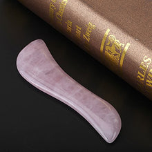 Load image into Gallery viewer, Natural Rose Quartz Scraping Plate, GuaSha Scraping Massage Tool, Gua Sha Board Guasha Massage Face Massaging Tool for Anti Aging Treatments
