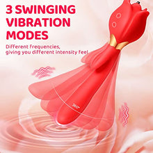 Load image into Gallery viewer, Rose Toy Vibrator for Woman, 3 in 1 Clitoral Stimulator Thrusting G Spot Dildo Vibrator with 10 Modes, Rose Adult Sex Toys Games, Clitoris Nipple Licker Stimulator Massager for Women Female Man Couple
