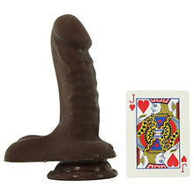 Load image into Gallery viewer, Doc Johnson The D - Super D 6 Inch - ULTRASKYN - 6.5&quot; Long and 1.5&quot; Wide - Strong Suction Cup Base - O-Ring Harness Compatible Dildo - Chocolate
