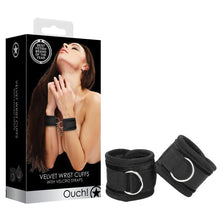 Load image into Gallery viewer, Velvet &amp; Velcro Adjustable Handcuffs
