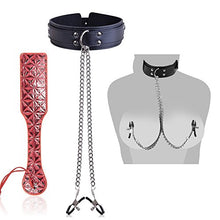 Load image into Gallery viewer, Under The Bed Restraints System Bondage SM Sex Toy Nipple Clamps Nipple Clips Nipple Jewelry Metal Chain Body Harness Nipple Toys Neck Choker Collar Necklace Leather Hand Spanking Slapper Paddle
