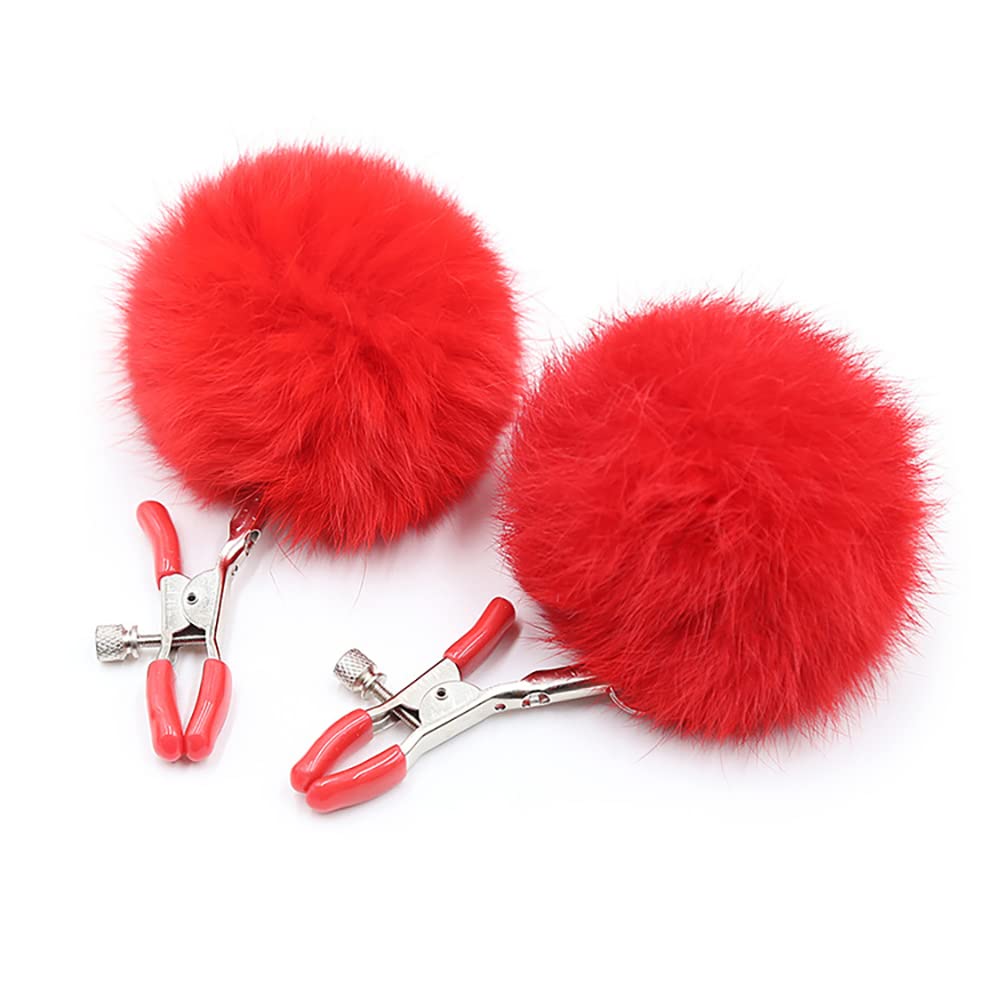Red Adult Toys Female Hair Ball Nipples Female Nipple Clamps HS-082