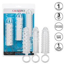 Load image into Gallery viewer, CalExotics Textured Penis Sleeve Cockentender for Men Stretcher Cock Extender 3 Piece Set - SE-1625-60-2
