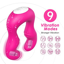 Load image into Gallery viewer, Couple Vibrator, 9 Vibration Modes to Stimulate Female Vaginal Clitoral and Nipples, Waterproof &amp; Rechargeable, AdultSex Toy for Couples (Pink)
